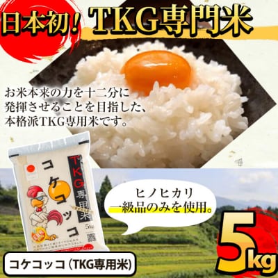 《令和7年産新米》コケコッコ(TKG専用米)計5kg!【山口米店】　A-153 