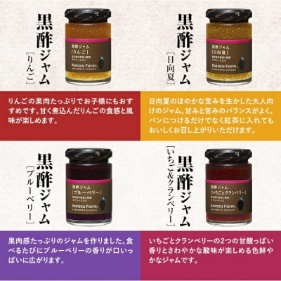 Kurozu Farm 黒酢ジャム4種セット!【坂元のくろず】　A1-006
