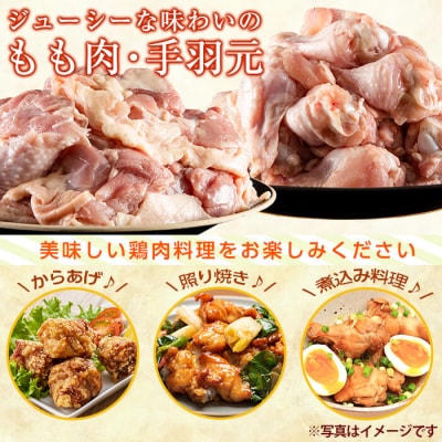 森林どり もも肉・手羽元セット(各2kg・合計4kg)【ウェルファムフーズ】　A0-270