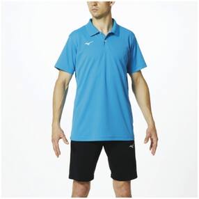 ミズノ・ポロシャツ ディーバブルー_2XL A0-283-07