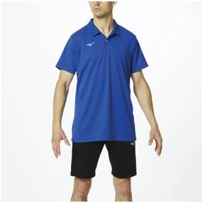 ミズノ・ポロシャツ サーフブルー_3XL A0-284-08