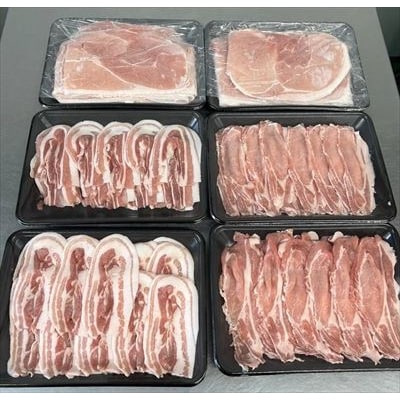 国産!鹿児島県産黒豚しゃぶしゃぶ肉セット計2.2kg【肉の豊楽】　A6-004