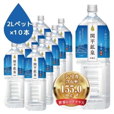関平鉱泉水(ペットボトル)2L×10本!【関平鉱泉所】　A0-360