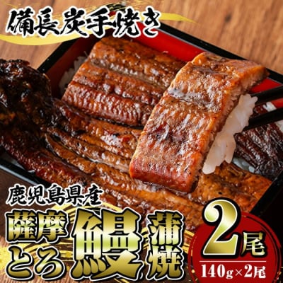 薩摩とろ鰻蒲焼(計280g:140g×2尾)【株式会社志】　K-040 