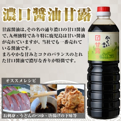 伊達醸造 黒酢・濃口醤油甘露セット【伊達醸造】　K-069 