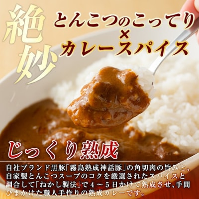 《通常便》霧島神話豚 レトルトカレー(5食)・豚みそ1個セット【富士食品】A0-233