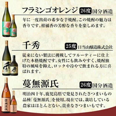 「フラミンゴオレンジ・千秀・蔓無源氏」各720mlセット【赤塚屋百貨店】K-025