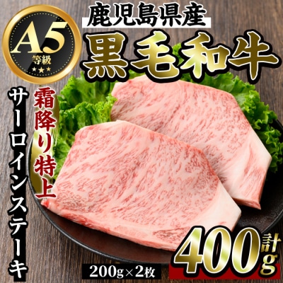 県産黒毛和牛《A5等級》霜降り特上サーロインステーキ(400g)【ビーフ倉薗】K-318-A