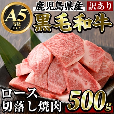 【訳あり・不揃い】黒毛和牛ロース切り落とし焼肉(500g)【ビーフ倉薗】】K-321