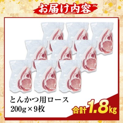 かごしま味わい黒豚とんかつ用ロース肉・トロかつ(計1.8kg)【ふるさと産直バザール】K-373-C