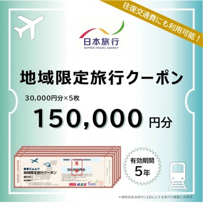 鹿児島県霧島市 日本旅行 地域限定旅行クーポン(150,000円分)【日本旅行】K-342