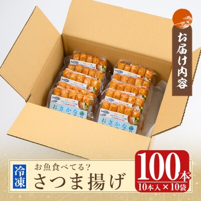 お魚食べてる?冷凍さつま揚げ100本セット(10本入り×10袋) K-537【植山かまぼこ屋】 