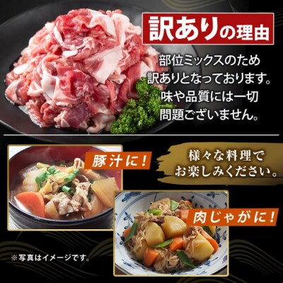 ＜訳あり＞鹿児島県産 さつま黒豚切り落とし(計750g) 【ふるさと産直バザール】K-429-A