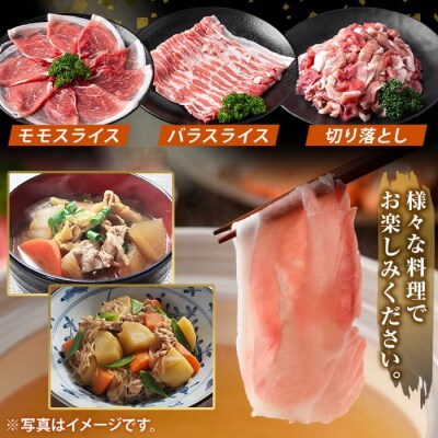 鹿児島県産 さつま黒豚3種盛り(計4.4kg)【ふるさと産直バザール】K-469-D 