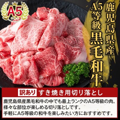 <訳あり>A5等級黒毛和牛すき焼き用切り落とし(計900g)【ふるさと産直バザール】K-472-B