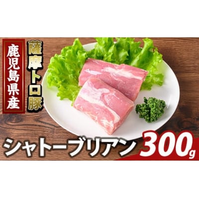鹿児島県産 薩摩トロ豚 シャトーブリアン(計300g)【ふるさと産直バザール】K-487-A 