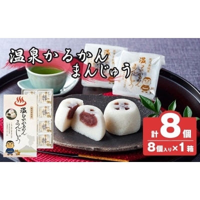 温泉かるかんまんじゅう(8個入り×1箱)計8個【財宝】　 K-593-A