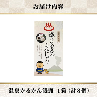 温泉かるかんまんじゅう(8個入り×1箱)計8個【財宝】　 K-593-A
