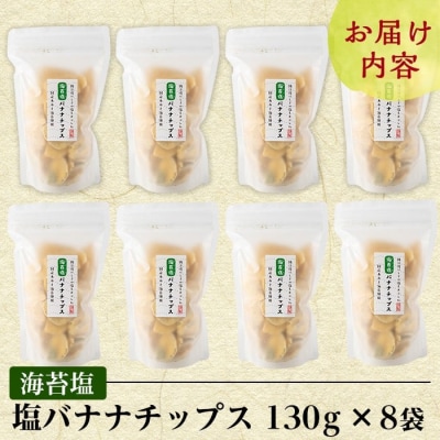 海苔塩バナナチップス(合計約1.04kg・130g×8袋)【かわいち国分】A0-251-A 