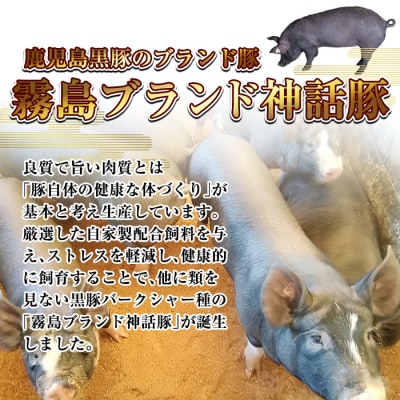 霧島ブランド神話豚の黒豚しゃぶしゃぶセット合計1.2kg【富士食品】K-699