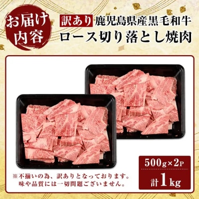 【訳あり・不揃い】黒毛和牛《A5等級》ロース切り落とし焼肉(1㎏)【ビーフ倉薗】K-321-A