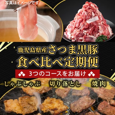  <6回定期便><一部訳あり>県産さつま黒豚食べ比べ定期便【ふるさと産直バザール】K-713-B