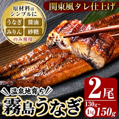 関東風タレ仕上げ!霧島うなぎ蒲焼き(130～150g×2尾)【田代水産】K-742