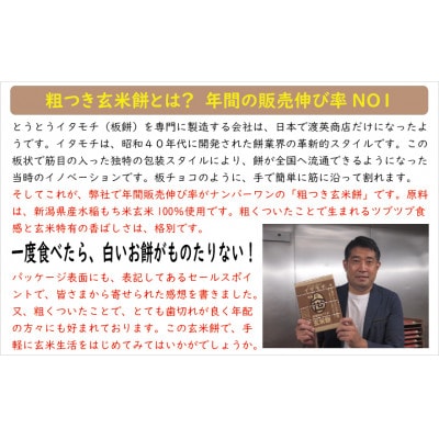 【人気TV番組や各種メディアで話題】著名人も絶賛!粗つき玄米餅(イタモチ)2枚セット