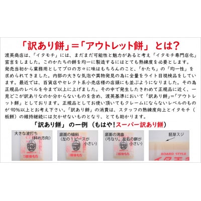 【創業明治17年 渡英商店謹製】味は正規品と同じ! 訳ありイタモチ(越後もち)8枚セット