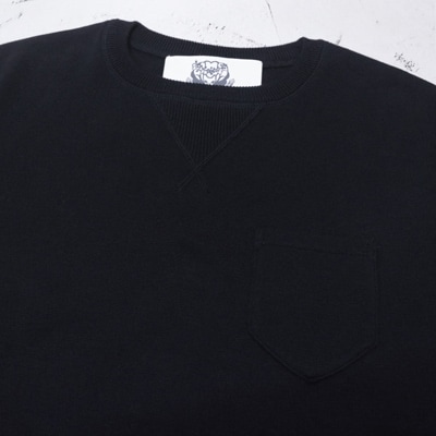 コットンミラノリブ半袖Tシャツ(メンズ)ブラック・XL