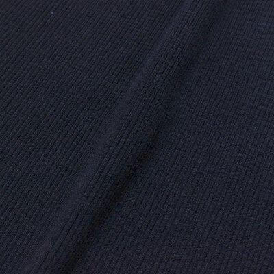 コットンリブヘンリーネック半袖Tシャツ(メンズ)ブラック・XL