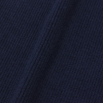 コットンリブヘンリーネック半袖Tシャツ(メンズ)ネイビー・M