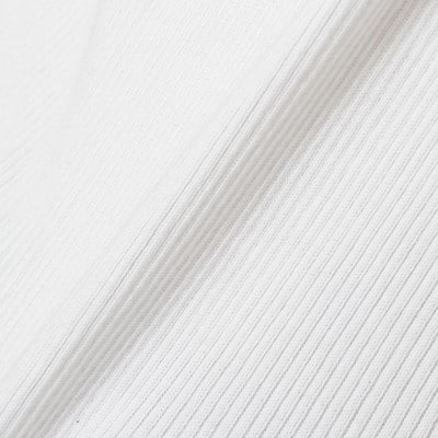コットンリブヘンリーネック半袖Tシャツ(メンズ)ホワイト・XL