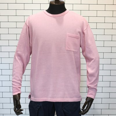 ブリージング丸首長袖プルオーバー【ユニセックス】ピンクL