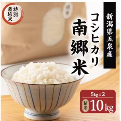 【2ヵ月毎定期便】特別栽培米コシヒカリ100%「南郷米」精米 10kg(5kg×2袋)全3回