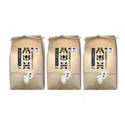 【毎月定期便】特別栽培米コシヒカリ100%「南郷米」精米 6kg(2kg×3袋)全12回