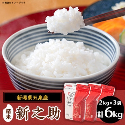 【2ヵ月毎定期便】[隔月3回定期便]新之助 精米 6kg(2kg×3袋)全3回