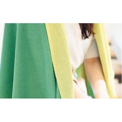 「CLEMATIS」リバーシブル和紙ストール　折り返しポケット(ブラック)