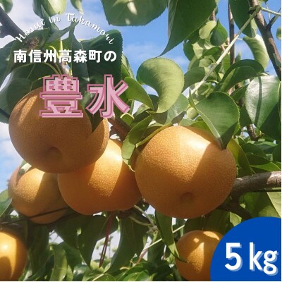 【南信州高森産】梨(豊水)5kg <9月中旬より順次発送>