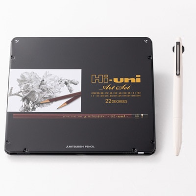 【川西町・飯豊町共通返礼品】JETSTREAM3色 ベージュ/Hi uni アートセット