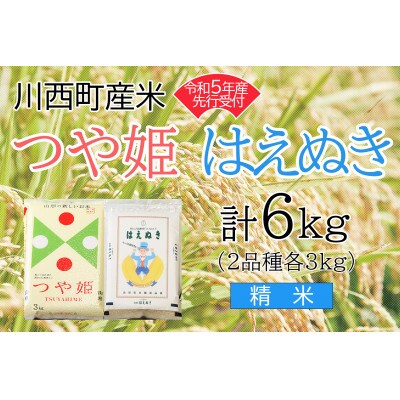 令和5年産　つや姫・はえぬき計6kg　精米セット　真空パック詰