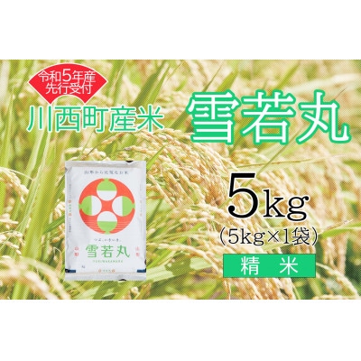 令和5年産　雪若丸5kg　精米　真空パック詰