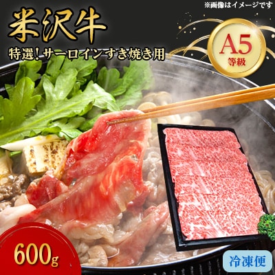 【特選米沢牛A-5】サーロインすき焼き用 600g