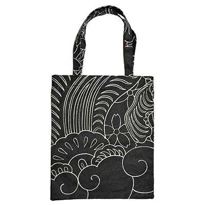 華絵トートバック(黒:華鯉)