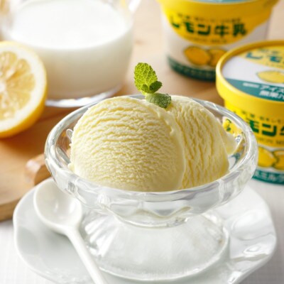 イチゴ牛乳・レモン牛乳カップ+ソフト各2個