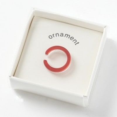 ornament イヤーカフ Lサイズ レッド 1個