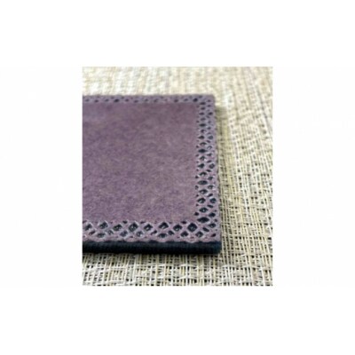 【はとやまガラス】手作りのガラス製コースター(工芸品)青と紫【No.5721-0189】