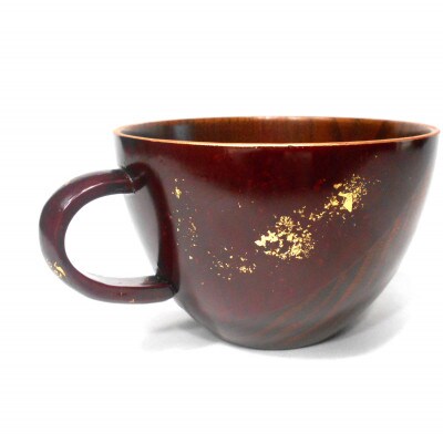 【黒松】後藤象谷塗　金箔スープカップ