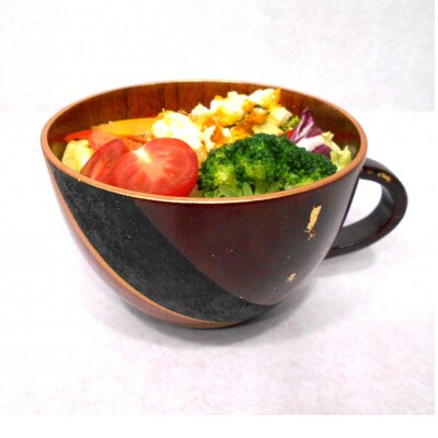 【黒松】後藤象谷塗　金箔スープカップ