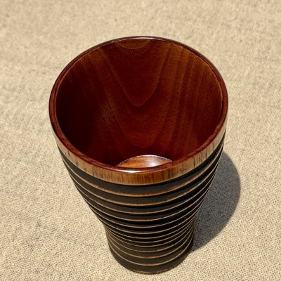 【香川漆器】ノッポフリーカップ　マコモ打